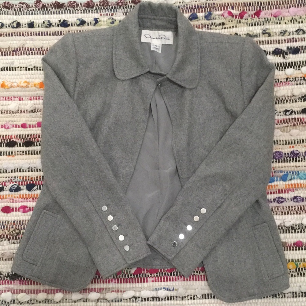 100% cashmere Oscar de la Renta blazer jacket